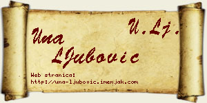 Una LJubović vizit kartica